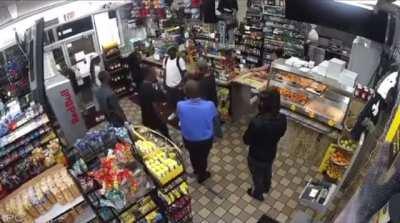 Being racist to the hispanic cashier in front of the hispanic customer with a gun.