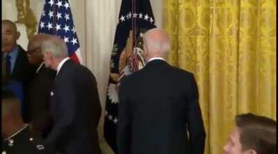 Obama gets all the attention, leaving the President by himself