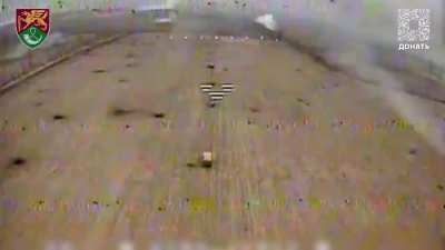 Ukrainian drone strikes on Russian armored vehicles by Kostyantynopil, Donetsk. February 2025