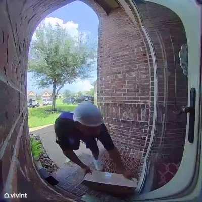 To ambush the delivery guy