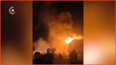 Two large blasts happened currently (an hour ago) due the explosion of a gas tank in Kurdistan Region of Iraq. Initial reports say four people have lost their lives.