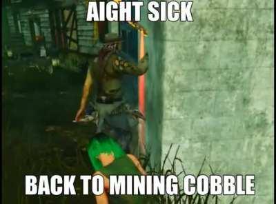 mans got the golden pickaxe