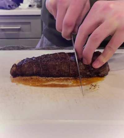 Butter basted strip steak