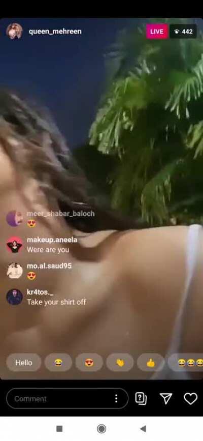 Queen mehreen showing her assets