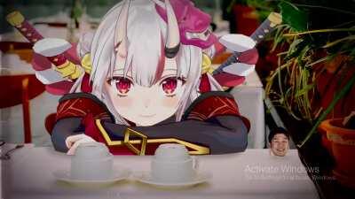 POV : You're waiting for the food to come on a dinner date with Ayame ojou-sama