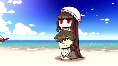 Ryouma and Oryou also enjoying their time at the beach
