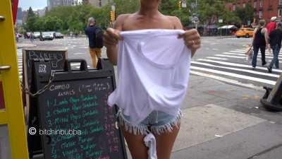 Quick change of shirt