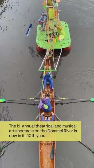 Bosch parade in the Netherlands with floating works