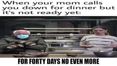 Soon may the mitten man come Bernie