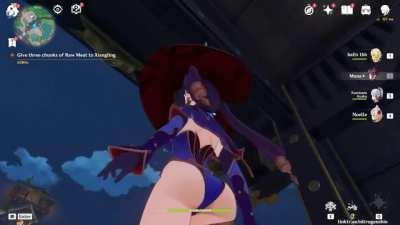 Mona without her tights