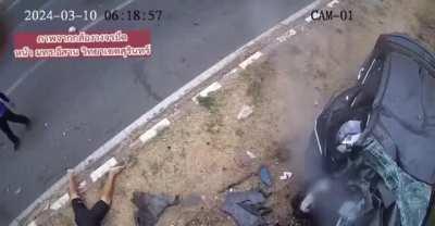 2 cyclists were killed by a drunk driver in Surin, Thailand.