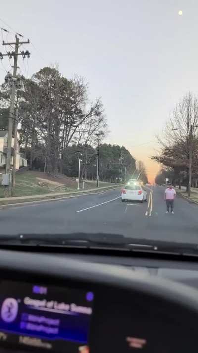 Glitched in the middle of the road