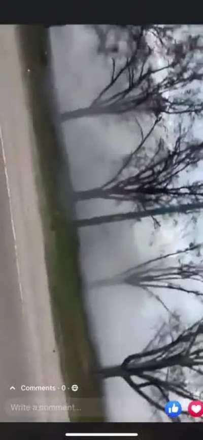 Concrete beam on trailer is struck by train. Today in Ooltewah Tennessee