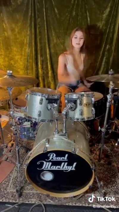 Marlhy on the drums