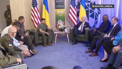 Biden to Zelensky: Bad new for you: we're not going anywhere, you're stuck with us, thank you... (check out Zelensky's reaction)