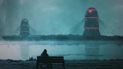 I work in VFX and just finished The Electric State, so of course I had to bring it to life.