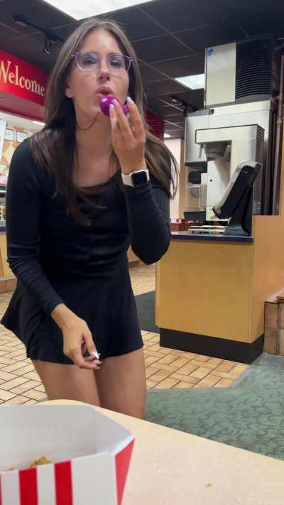 A little ass to mouth goes well with dinner 