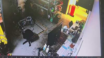 Came into work to find a ghost had knocked a tv over