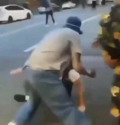 Almost got caught lacking with a sucker punch