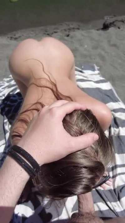 Sucked his cock by the river over the weekend :) [gif][oc]