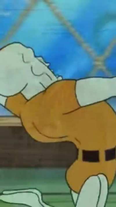 Handsome Squidward cosplay 