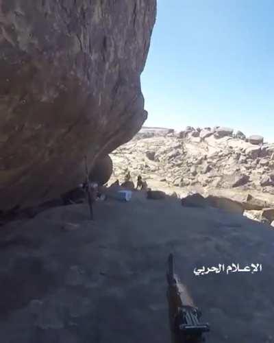 Houthi Gopro close quarter raid in Najran, Saudi Arabia.
