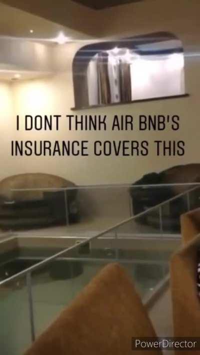 I don't think airbnb insurance covers this...
