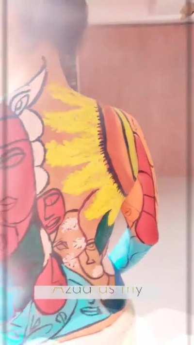 Body painting by Bangladeshi 🇧🇩 Artist. Human canvas- Ms shayla azad. Artist- Anjum Solaiman.