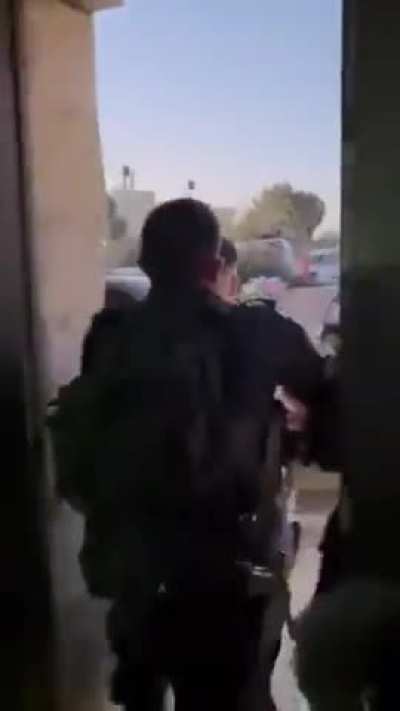 Israeli police break into Eleona Church (infringing on a French domain) and arrest 2 french guards, in occupied east Jerusalem.