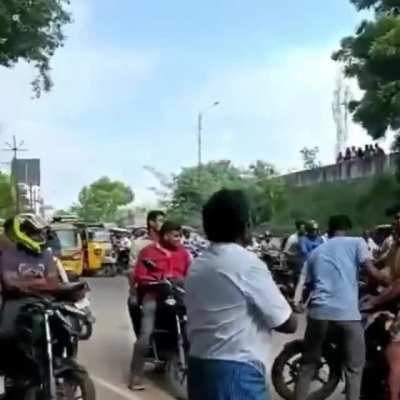 Thevar Jayanthi boys rowdysim in a women's colleges in Madurai. Father of a girl student beaten up.