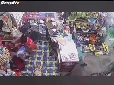 Uninvited visitor visits the shop