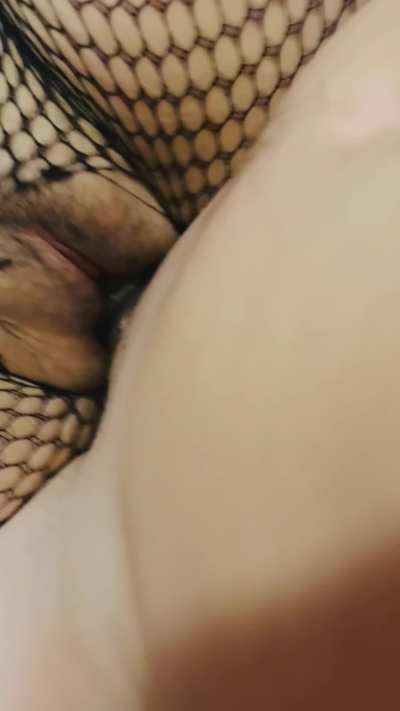 Tight pussy hugs my cockringed dick