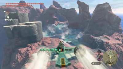 Watch as I expertly pilot my fan plane through this stone arch.