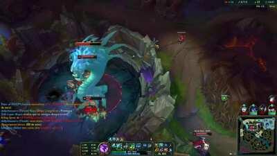 Stomping an Miss Fortune and stealing the baron. You know,main Thresh everyday stuff Xd