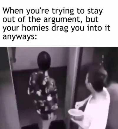 Poor man had his watermelon stolen.