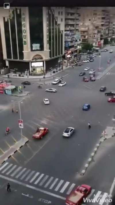 Just a normal day in Cairo, you don't want to see this intersection in rush hour.