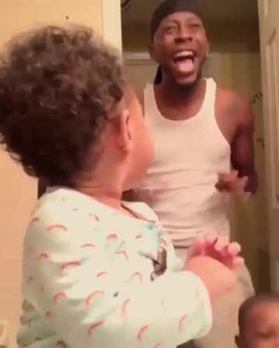 Dad really got into the song