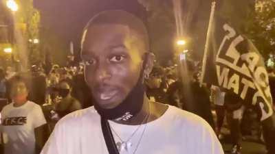 “Police are paid w/taxpayer money. If they are not answerable to us, we can demand new service & that’s what this is. AbolishThePolice in favor of that new service” @TyHobsonPo, giving a nuanced explanation the night before 'March On Washington 2020'