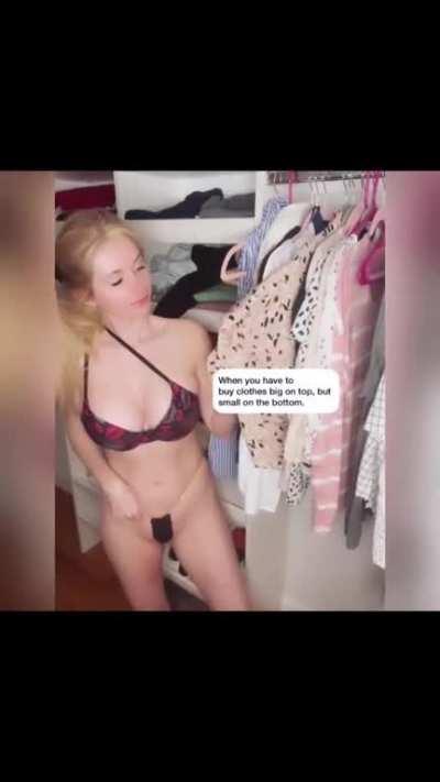 Amy Snow modeling the Phony Dan Crenshaw Hole Cover™ line of bikini bottoms