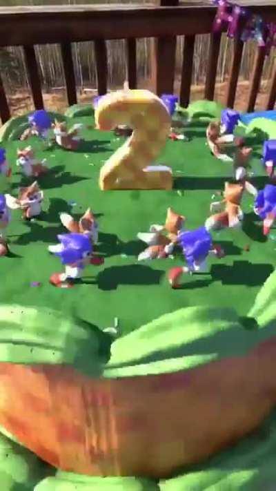 Sonic & Tails birthday cake!