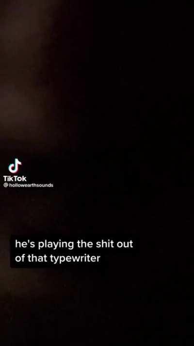 Playing the type writer!