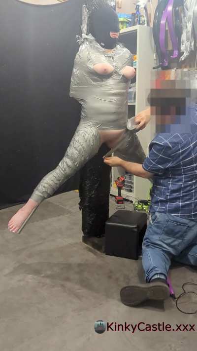 Taping my fucktoy up with all the fun stuff exposed [OC]