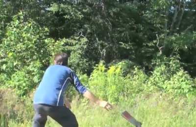 How not to hold a shotgun