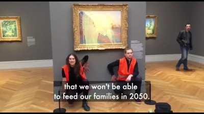 Mashed potato attack on $110 million Monet painting in Germany.