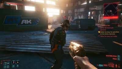 Got my first major bug after 20hrs of playing (PC), I call it Gunjutsu XD