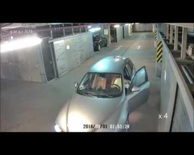 To safely exit a parking garage
