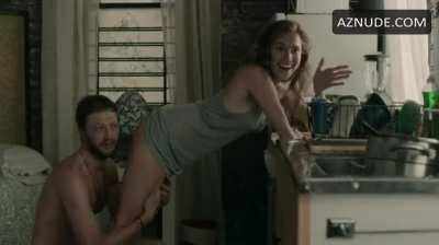 Allison Williams - ass eating scene OUTTAKE (from 