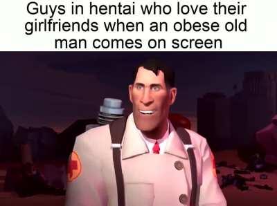 Hentai protagonists be like