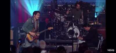 John’s Slow Dancing in a Burning Room solo on Letterman
