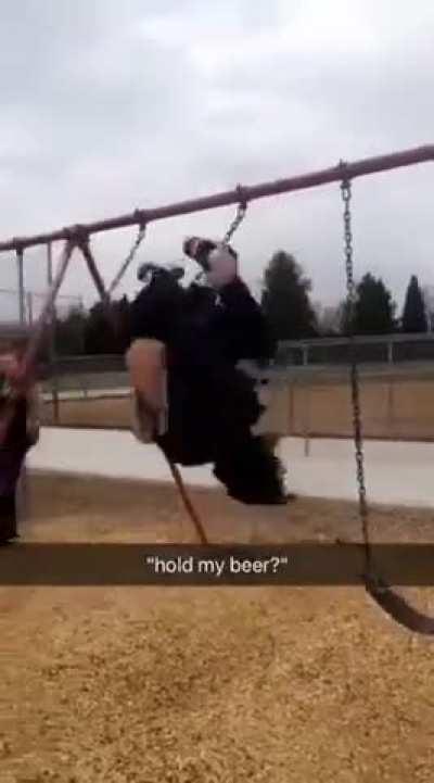 Drunk Man doing a Flip.
